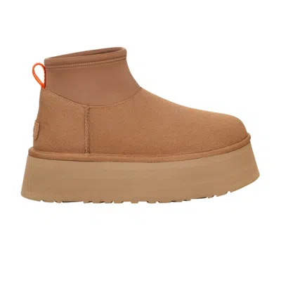 Pre-owned Ugg Wmns Classic Mini Dipper 'chestnut' In Brown