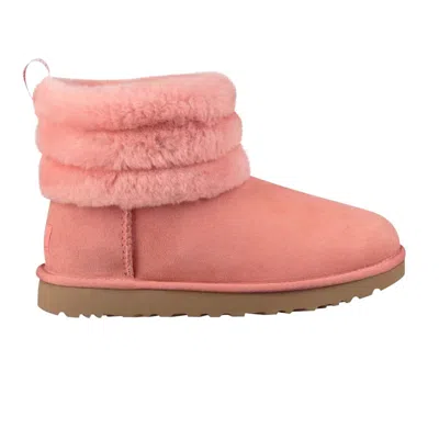 Pre-owned Ugg Wmns Classic Mini Fluff Quilted Boot 'lined Pink' | Women's Size 8