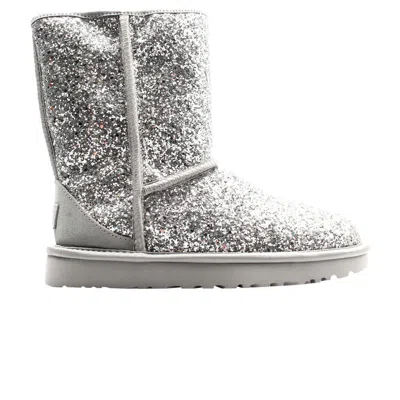 Pre-owned Ugg Wmns Classic Short 'cosmos Glitter - Silver' | Women's Size 6