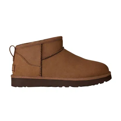 Pre-owned Ugg Wmns Classic Ultra Mini Nubuck 'dark Chestnut' | Brown | Women's Size 5