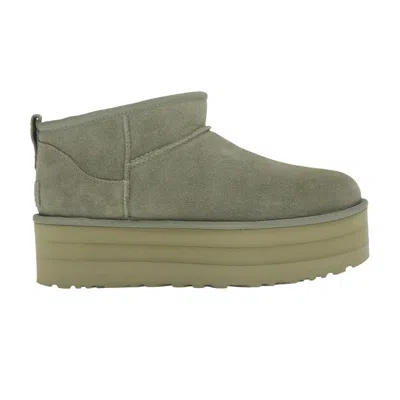 Pre-owned Ugg Wmns Classic Ultra Mini Platform Boot 'shaded Clover' | Green | Women's Size 8
