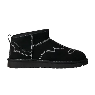 Pre-owned Ugg Wmns Classic Ultra Mini Western 'black' | Women's Size 6