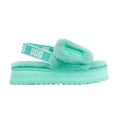 Pre-owned Ugg Wmns Disco Slide Sandal 'tide Pool' | Green | Women's Size 9
