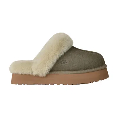 Pre-owned Ugg Wmns Disquette Slipper 'moss Green Muted Brass' | Women's Size 6
