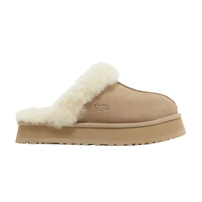 Pre-owned Ugg Wmns Disquette Slipper 'sand' In Tan