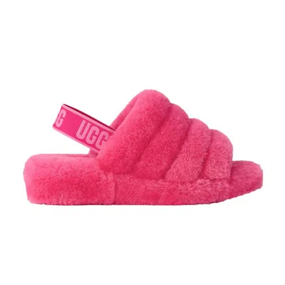 Pre-owned Ugg Wmns Fluff Yeah Slide 'deep Coral Sachet Pink' | Women's Size 8