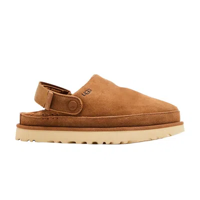 Pre-owned Ugg Wmns Goldenstar Clog 'chestnut' In Brown
