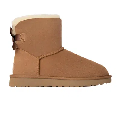 Pre-owned Ugg Wmns Mini Bailey Bow 2 'chestnut' | Brown | Women's Size 11