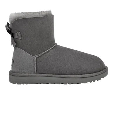 Pre-owned Ugg Wmns Mini Bailey Bow Ii Boot 'grey | Women's Size 6 In Gray