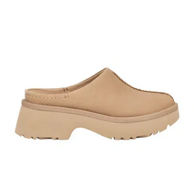 Pre-owned Ugg Wmns New Heights Clog 'sand' | Cream | Women's Size 8 In White