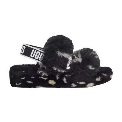 Pre-owned Ugg Wmns Oh Yeah Slide 'black White Spots' | Women's Size 6