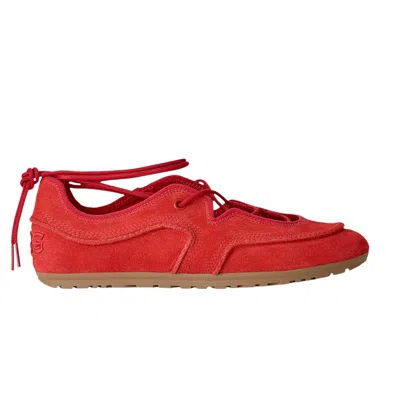 Pre-owned Ugg Wmns Quill Ballet Sneaker 'red Pepper' | Women's Size 9