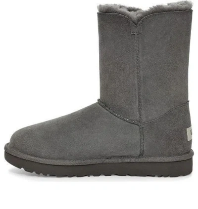 Ugg (wmns)  Bailey Button  Charm Metallic Alphabet Version Fleece Lined 'grey' In Gray