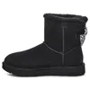 Ugg (wmns)  Checkered Bow Short Snow Boots 'black'