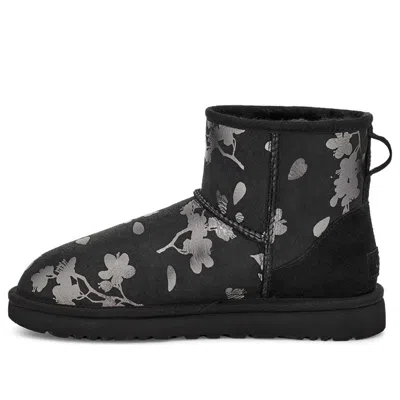 Ugg (wmns)  Classic Mini Floral Foil Fleece Lined Black