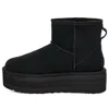 Ugg 'classic Mini Platform' Black Ankle Boots With Platform