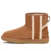 Ugg (wmns)  Classic Mini Shearling Logo 'chestnut'