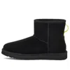 Ugg (wmns)  Classic Mini Side Logo 'black Neon Green'