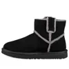 Ugg (wmns)  Classic Mini Spill Seam Fleece Lined Black