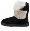 Ugg (wmns)  Classic Short Patchwork Fluff Stay Warm Cozy Fleece Lined Black