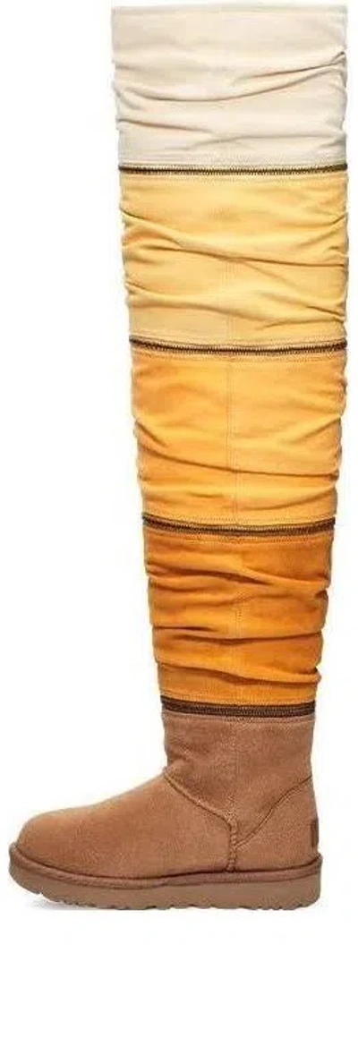 Ugg (wmns)  Classic Sweater Letter Ta Knitted Suede High-leg Boots 'brown Tan'