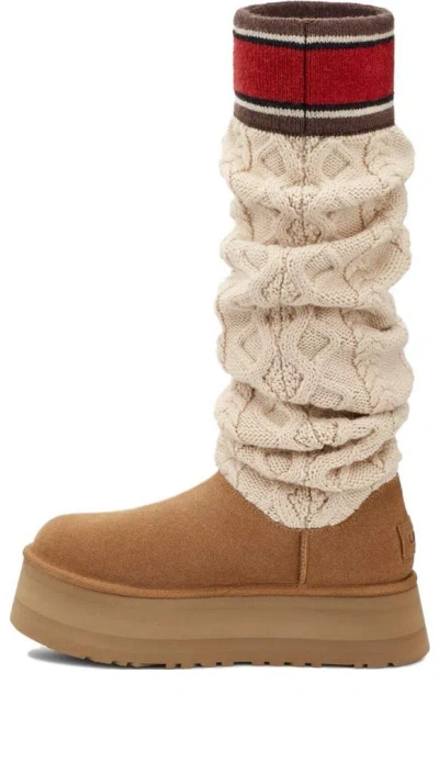 Ugg (wmns)  Classic Sweater Letter Tall 'chestnut' In Brown