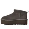 Ugg (wmns)  Classic Ultra Mini Platform Boots 'charcoal Grey' In Brown