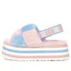 Ugg (wmns)  Disco Checker Slide Thick Sole Pink Blue