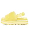 Ugg (wmns)  Disco Slide Thick Sole Yellow Slippers In Multi