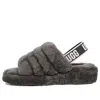 Ugg (wmns)  Fluff Yeah Slide Thick Sole Gray Slippers