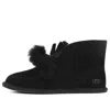 Ugg (wmns)  Kallen Suede Moc Toe Pom Pom Slipper 'black' In Black
