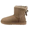Ugg Chestnut Mini Bailey Bow Ii Ankle Boots In Brown
