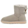 Ugg (wmns)  Mini Bailey Bow Ii Fleece Lined Light Grey