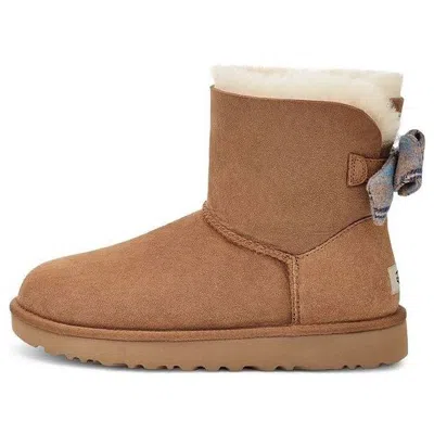 Ugg (wmns)  Mini Bailey Bow Plaid Ribbon In Brown