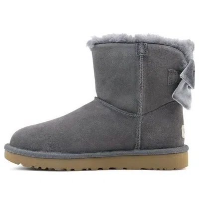 Ugg (wmns)  Mini Bailey Bow Velvet Ribbon 2.0 'purple Grey' In Gray