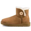 Ugg (wmns)  Mini Bailey Button Ii Boot Fleece Lined