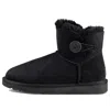 Ugg (wmns)  Mini Bailey Button Ii Boot Fleece Lined Black