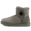 Ugg (wmns)  Mini Bailey Button Ii Boot Fleece Lined Gray