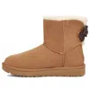 Ugg (wmns)  Mini Bailey Suede Bow For 'chestnut'