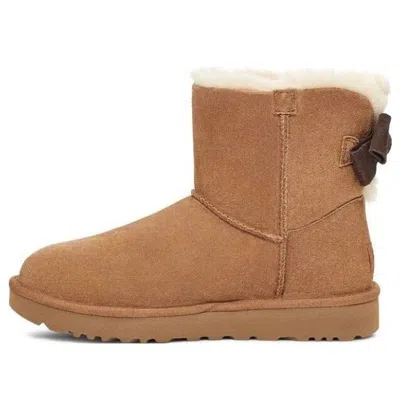 Ugg (wmns)  Mini Bailey Suede Bow For 'chestnut'