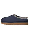 Ugg Slip-on Slippers With Rubber Sole And Zigzag Stitching In Blue