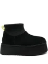 Ugg Classic Mini Dipper Black Ankle Boots In Multi