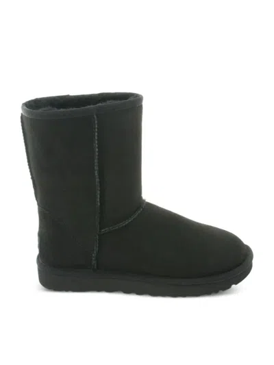 Ugg Black Suede Classic Mini Ii Ankle Boots