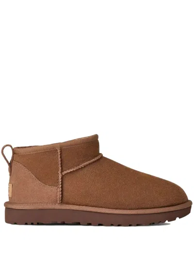 Ugg Classic Ultra Mini Suede Boots For Woman In Brown