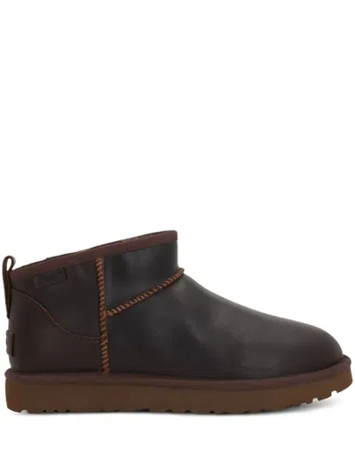UGG UGG WOMAN "CLASSIC ULTRA MINI LEATHER REGEN" SHOES