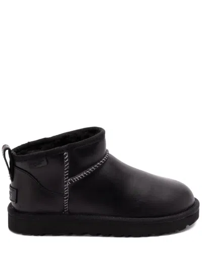UGG UGG WOMAN "CLASSIC ULTRA MINI LEATHER REGEN" SHOES
