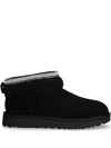 Ugg Woman "classic Ultra Mini Maxi Curly" Shoes In Black