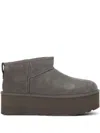 Ugg Classic Ultra Mini Grey Boot With Platform In Gray