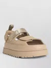 Ugg Goldenglow Platform Sandals Open Toe Pull Tab In Neutral