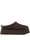 Ugg Tazz Ii Embroidered Shearling Slippers In Burgundy